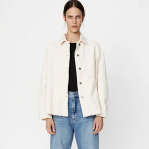 Zara ECRU Corduroy Overshirt  Shacket